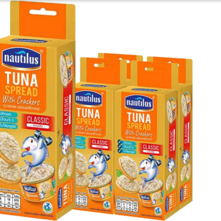 ทูน่าสเปรดพร้อมแครกเกอร์ 85 ก. x 4นอติลุส