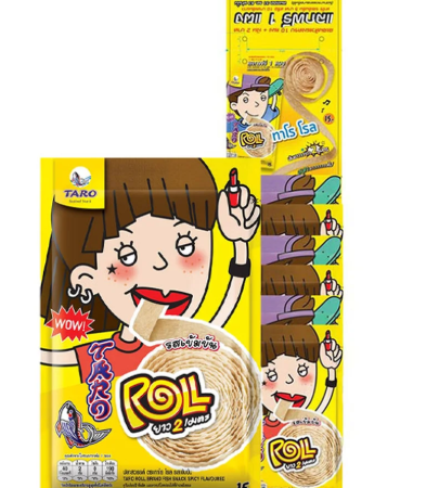 ทาโร ปลาสวรรค์โรลรสเข้มข้น แผงแขวน 13 ก. 6 ชิ้น