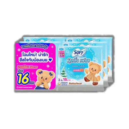 โซฟี คูลลิ่งเฟรช 0.1 ปีก 23 ซม. 3 ชิ้น x 6