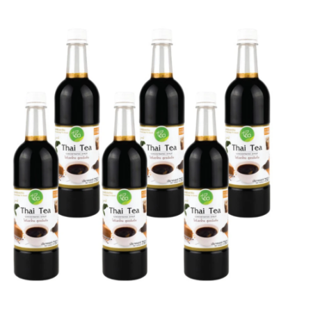 ทีอีเอ ไซรัปชาไทย สูตรเข้มข้น ขนาด (750 มิลลิลิตร) x 6 ขวด