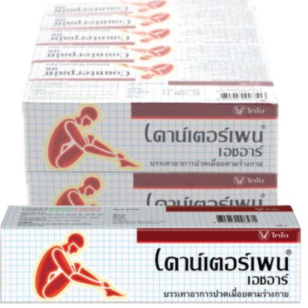เคาน์เตอร์เพน เอชอาร์ ครีมลดการปวดเมื่อย สูตรร้อน 25 ก. x 12