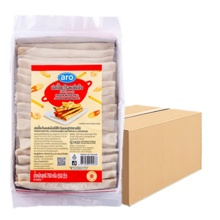 เอโร่ ปอเปี๊ยะโรลไส้ไก่ กุ้งและปูแช่แข็ง 750 ก. x 10
