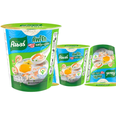 คนอร์คัพ โจ๊กกึ่งสำเร็จรูป รสกุ้ง-ปูอัด 32 ก. x 6