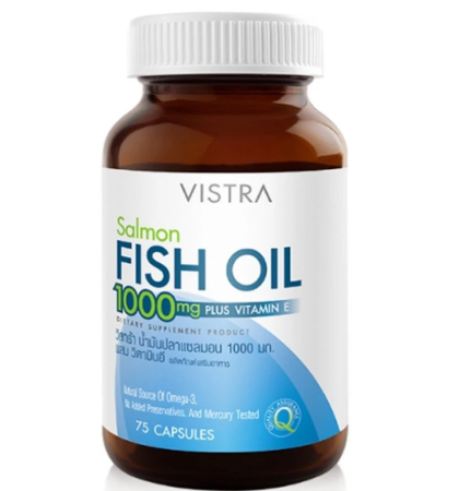 วิสตร้า ผลิตภัณฑ์เสริมอาหาร น้ำมันปลาแซลมอน 1000 มก. พลัส วิตามินอี 75 เม็ด