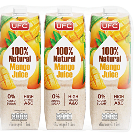 ยูเอฟซี น้ำมะม่วงผสมน้ำผลไม้รวม 100%1 ล. x 3