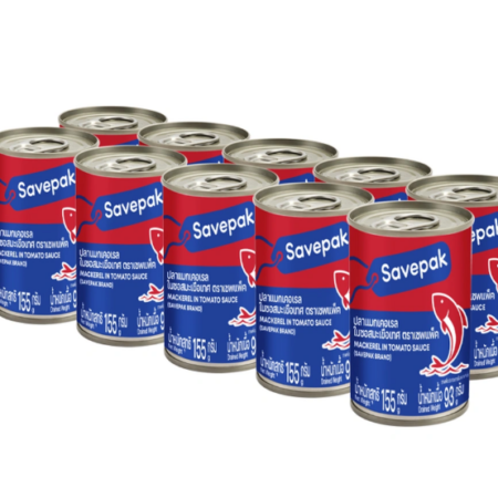 SAVEPAK ปลาแมคเคอเรลในซอสมะเขือเทศ 10 ชิ้น
