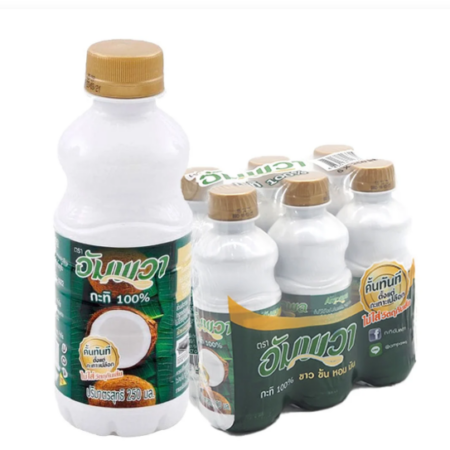 อัมพวา กะทิขวด 250 มล. x 6