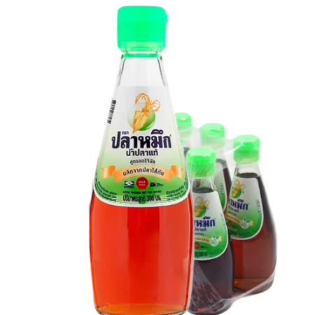 ปลาหมึก น้ำปลา ขวดแก้ว 300 มล. x 6