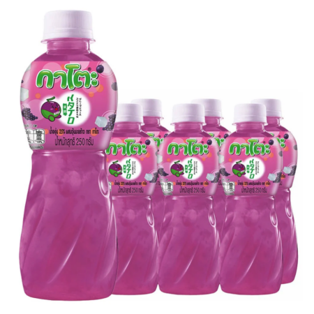 KATO น้ำองุ่น 25% ผสมวุ้นมะพร้าว 250 มล. x 6