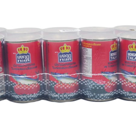 มงกุฎทะเล ปลาแมคเคอเรลในซอสมะเขือเทศ 145 ก. x 10