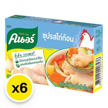 คนอร์ ซุปรสไก่ก้อน ขนาด 80 กรัม x 6