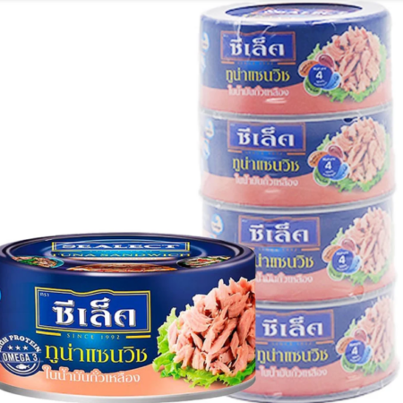 แซนวิชทูน่าในน้ำมันถั่วเหลือง x 4