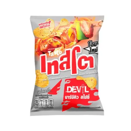 Testo Potato Chips, Wavy, Spicy BBQ Flavor, 11 g., Pack of 12