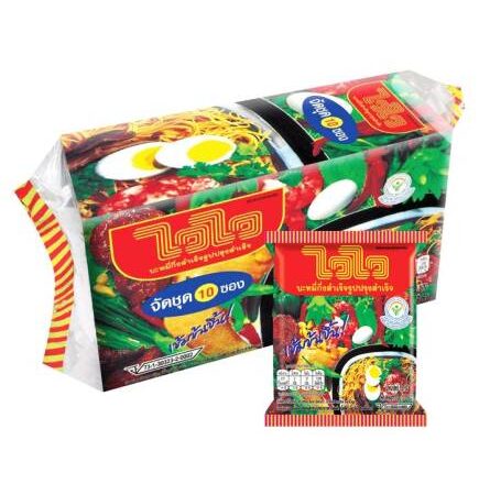 Wai Wai instant noodles, original flavor, 55 grams, pack of 10
