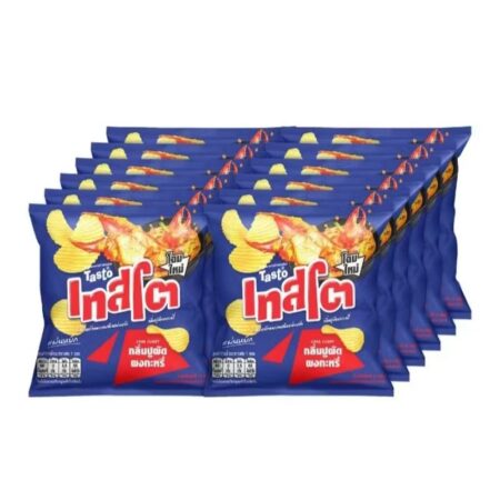 Testo Potato Chips, Wavy, Crab Curry Flavor, 11 g., Pack of 12