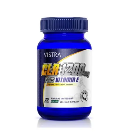 Vistra dietary supplement CLA 1200 mg. Vitamin E 52.73 g. 30 capsules