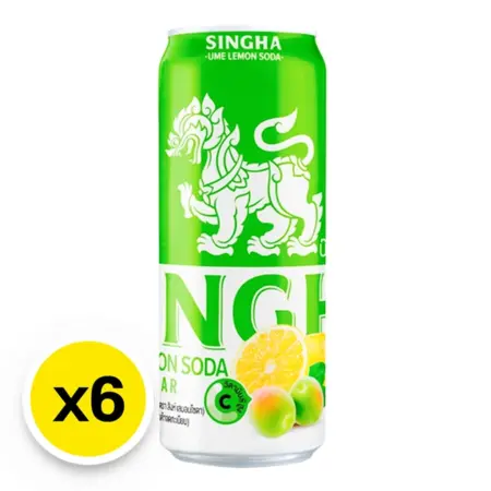 สิงห์ อุเมะ เลมอน โซดา 330 มล. x 6