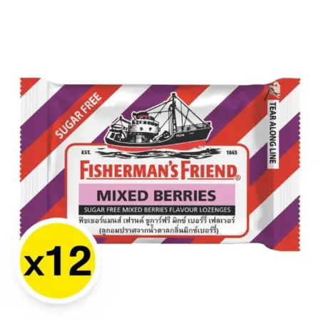 Fisherman's Friend Sugar-Free Berry Lozenges, 12 pieces