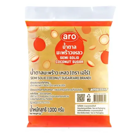น้ำตาลมะพร้าวเหลว ตรา aro. 1 กก.