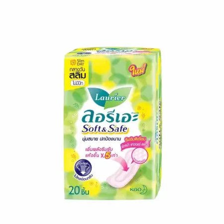 Laurier Soft and Safe Slim Sanitary Napkins, 20 pieces