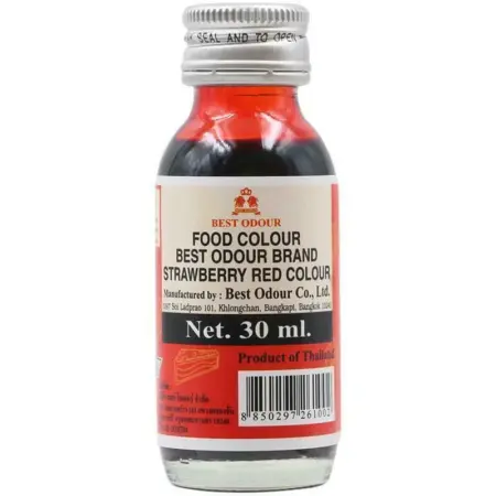 สีผสมอาหารกลิ่นเบสท์โอเดอร์ สีแดง 30มล.