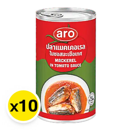 ปลาแมคเคอเรลในซอสมะเขือเทศ 10 ชิ้น