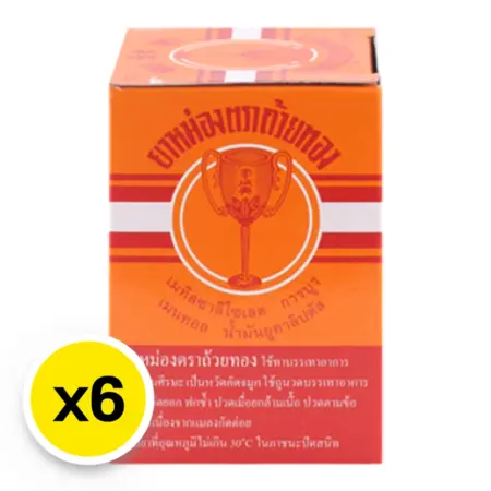 ยาหม่อง ตราถ้วยทอง 22 กรัม x 6