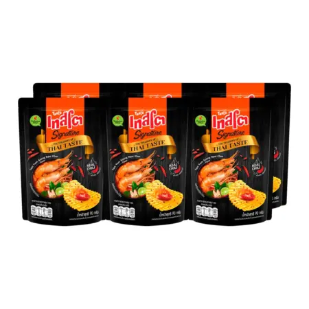 เทสโต ซิกเนเจอร์ มันฝรั่งแท้ทอดกรอบชนิดแผ่นหยัก รสต้มยำกุ้งน้ำข้น 90 ก. แพ็ค 6