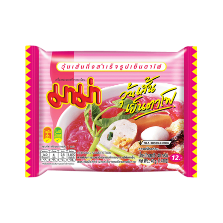 Instant glass noodles, Yen Ta Fo style, 40 grams x 6