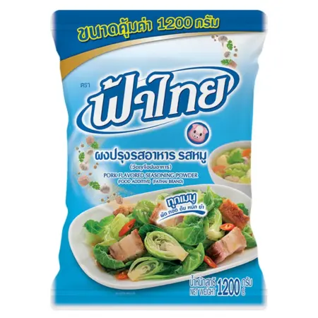 ผงปรุงรสอาหาร รสหมู  ตราฟ้าไทย ขนาด 1200 กรัม