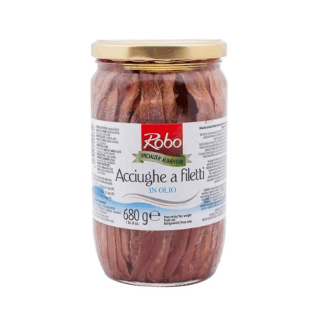 ปลาแอนโชวี่โรโบในน้ำมัน 680 กรัม