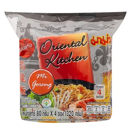 บะหมี่กึ่งสำเร็จรูป รสหมี่โกเร็ง 80 กรัม แพ็ค 4