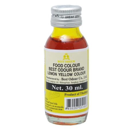 สีผสมอาหาร กลิ่นเลมอน สีเหลือง 30 มล.