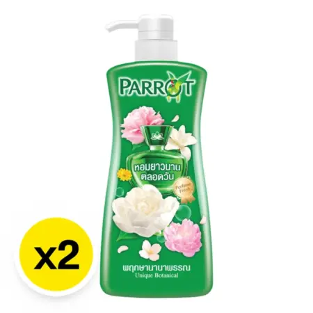 Parrot brand shower gel, various botanical scents, 450 ml. x 2