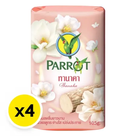 สบู่ก้อน ตรานกแก้ว กลิ่นทานาคา 105  กรัม x 4