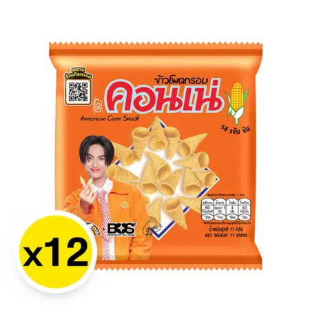 Conne Crispy Corn American Corn Snack 11 g. x 12