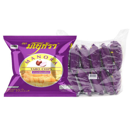 Manohra Taro Crackers 10 g. Pack of 12