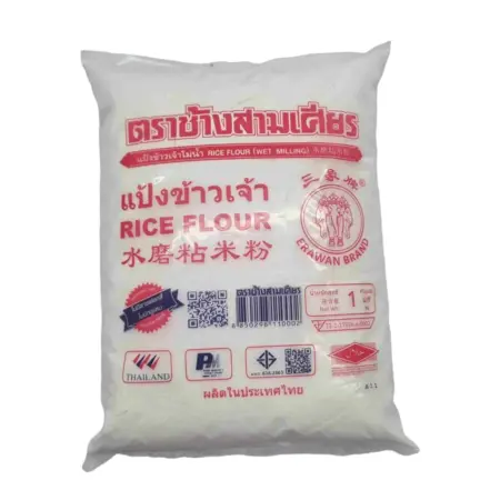 ช้างสามเศียร แป้งข้าวเจ้า 1 กก.