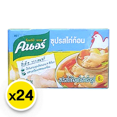 คนอร์ ซุปรสไก่ก้อน ขนาด 20 กรัม x 24