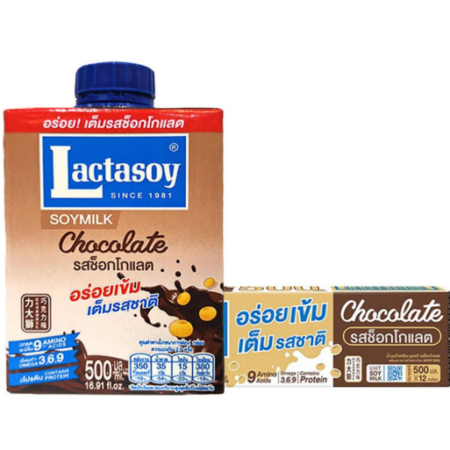 แลคตาซอย นมถั่วเหลือง รสช็อกโกเเลต 500 มล. x 12