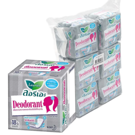 ลอรีเอะ เดลี่ แอคทีฟ เอจี ซิลเวอร์ แผ่นอนามัย 18 ชิ้น x 6