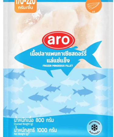 เอโร่ เนื้อปลาแพนกาเซียสแล่แช่แข็ง (170-220 ก./ชิ้น) 1 กก.