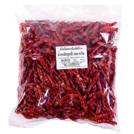 พริกจินดาแห้ง เด็ดก้าน 500 ก.