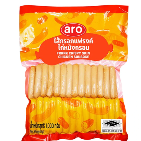 เอโร่ ไส้กรอกแฟรงค์ไก่หนังกรอบ 1 กก.