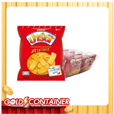 ปาร์ตี้ ขนมอบกรอบ รสคาราเมล 12 ก. x 12