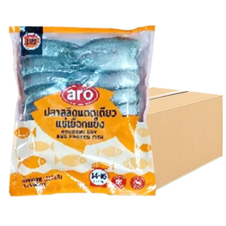 เอโร่ ปลาสลิดแดดเดียวแช่แข็ง (8-10 ตัว) 1 กก. x 10