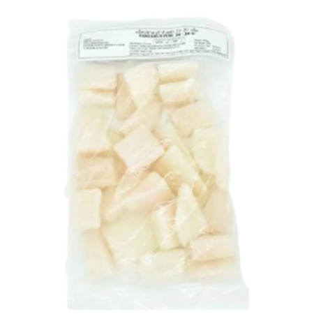 เนื้อปลาแพนกาเซียส ดอรี่หั่นเต๋าแช่แข็ง (15-20กรัม/ชิ้น) 1กก