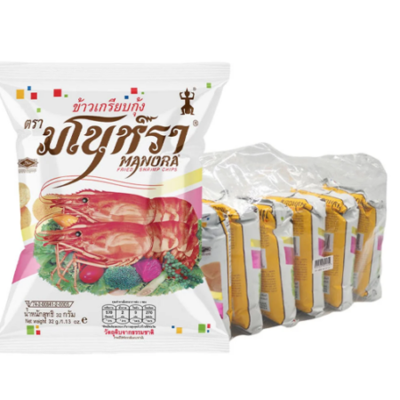 มโนห์รา ข้าวเกรียบกุ้งทอด 35 ก. x 6