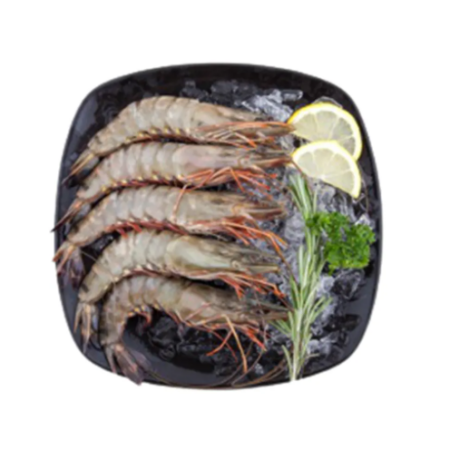 กุ้งลายเสือแช่แข็ง ขนาดใหญ่ทั้งตัว (16/20ตัวต่อโล) 1กก.