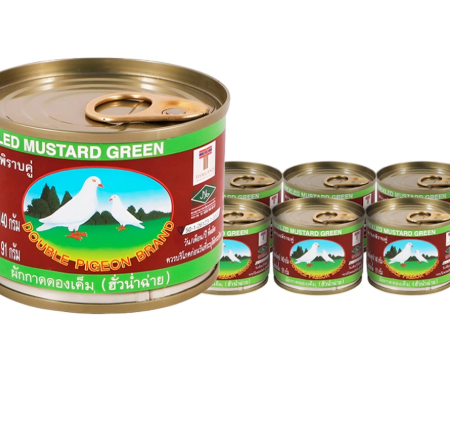 นกพิราบคู่ ผักกาดดอง ฝาดึง 140 ก. x 6